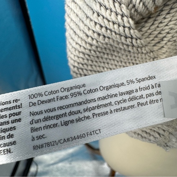 Eileen Fisher 100% Organic Cotton Twist Terry Zip-Front Moto Jacket Ash Size XL - Picture 10 of 10